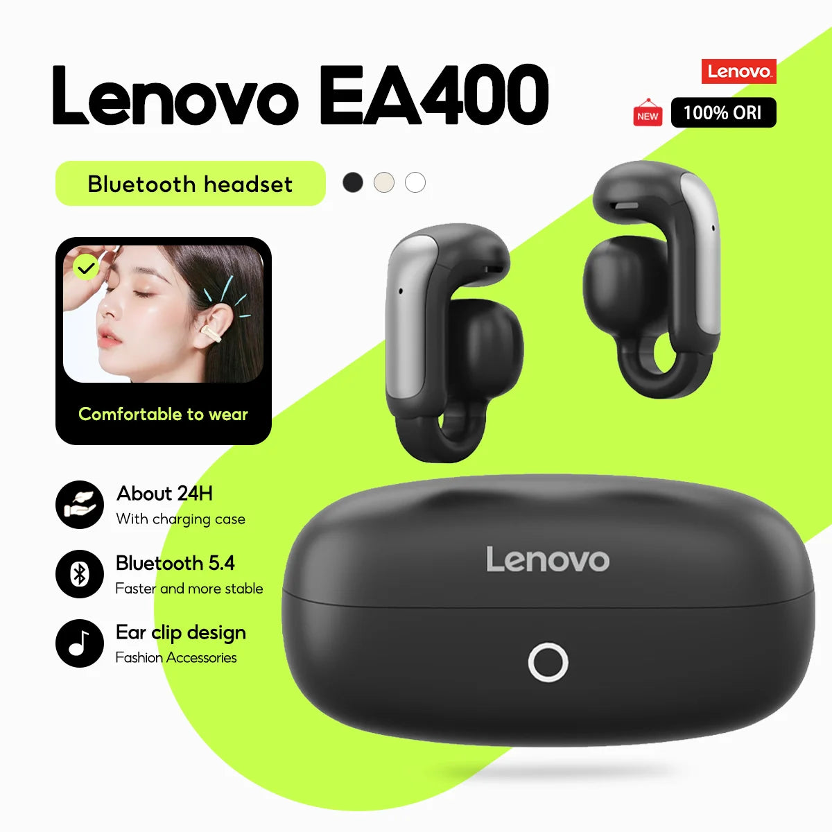 Auriculares Inalámbricos Lenovo EA400 Bluetooth 5.4 TWS con Micrófono