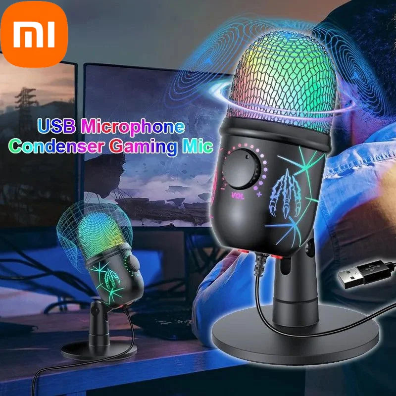 Micrófono Xiaomi Podcast con LED - Reducción de Ruido para PC y Estudio