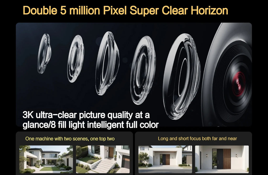 Cámara Exterior Xiaomi Outdoor 4 Doble Lente 5MP 3K - IP66, Seguimiento y Visión Panorámica