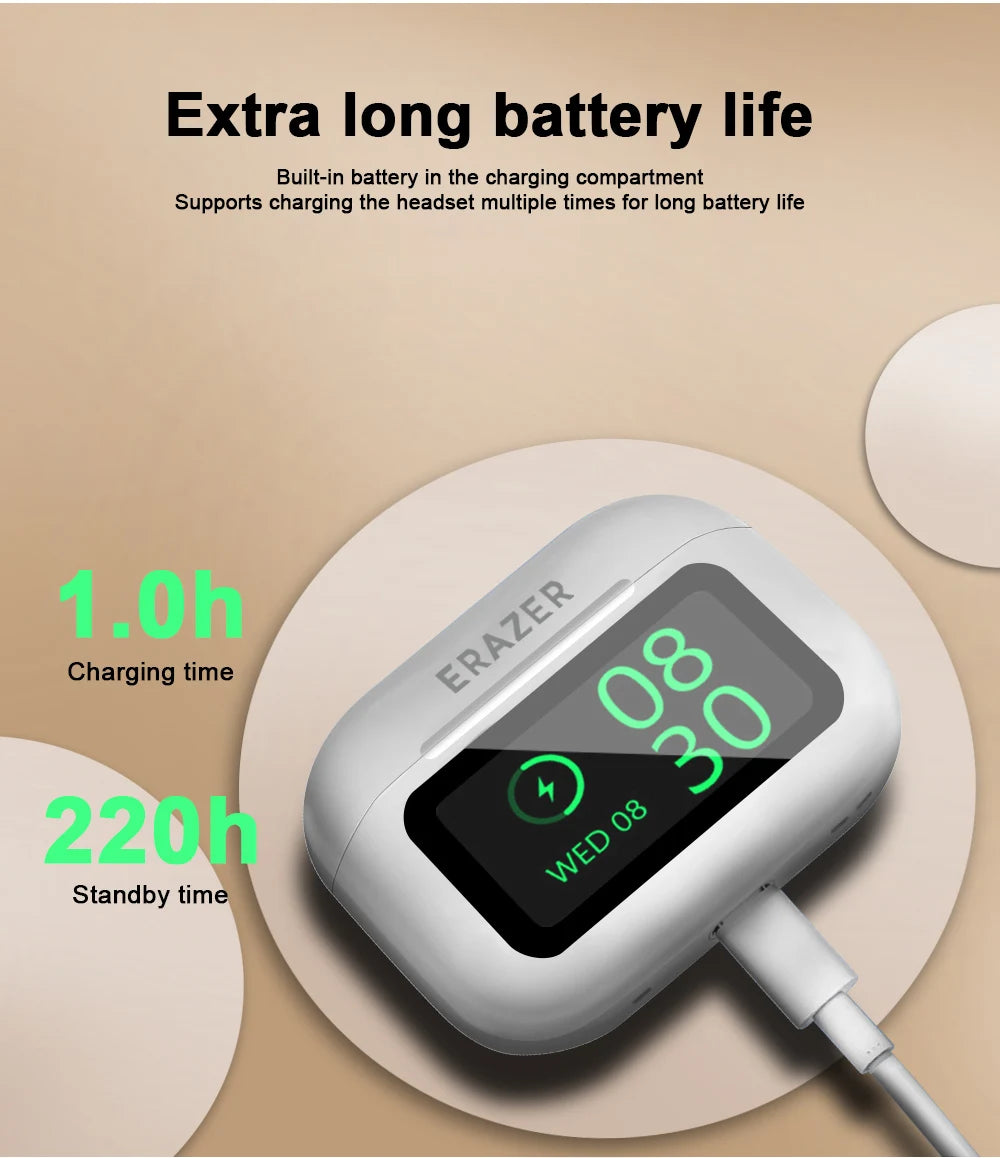 Auriculares Lenovo ERAZER Airs Pro Bluetooth - Pantalla Táctil y ANC