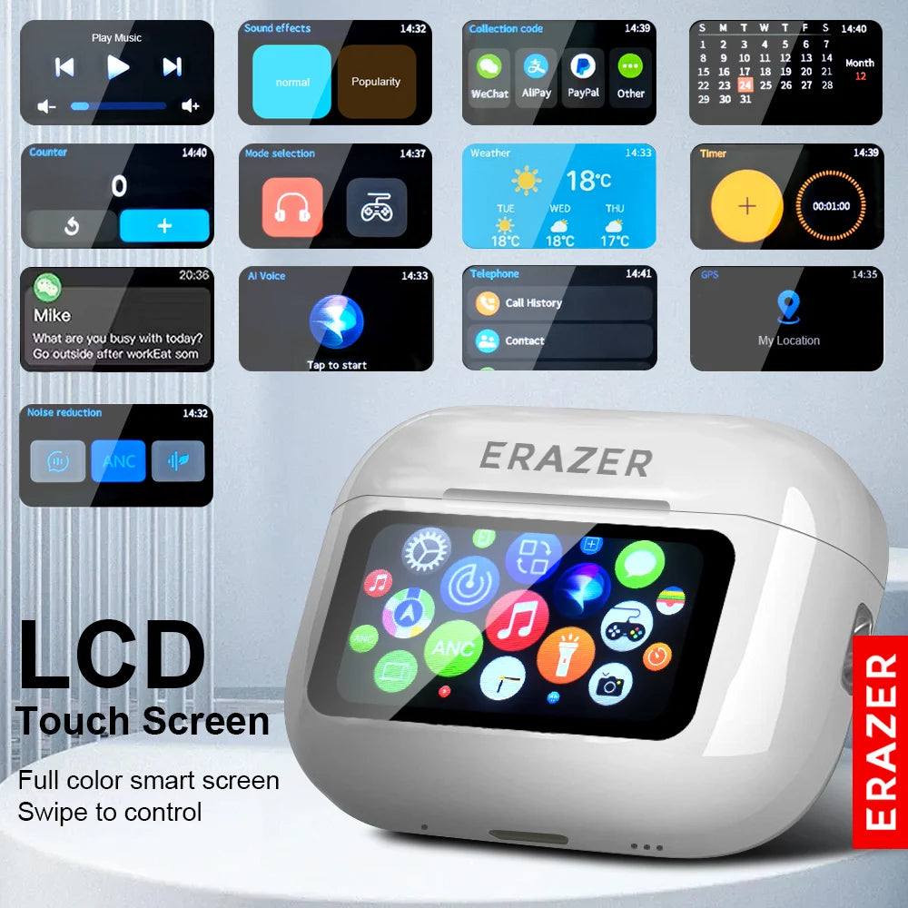 Auriculares Lenovo ERAZER Airs Pro Bluetooth - Pantalla Táctil y ANC