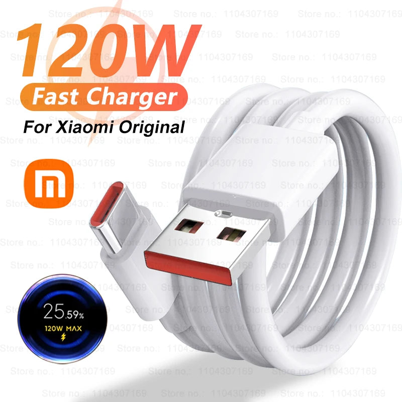 Cable USB-C Xiaomi Original 120W Turbo - Carga Rápida