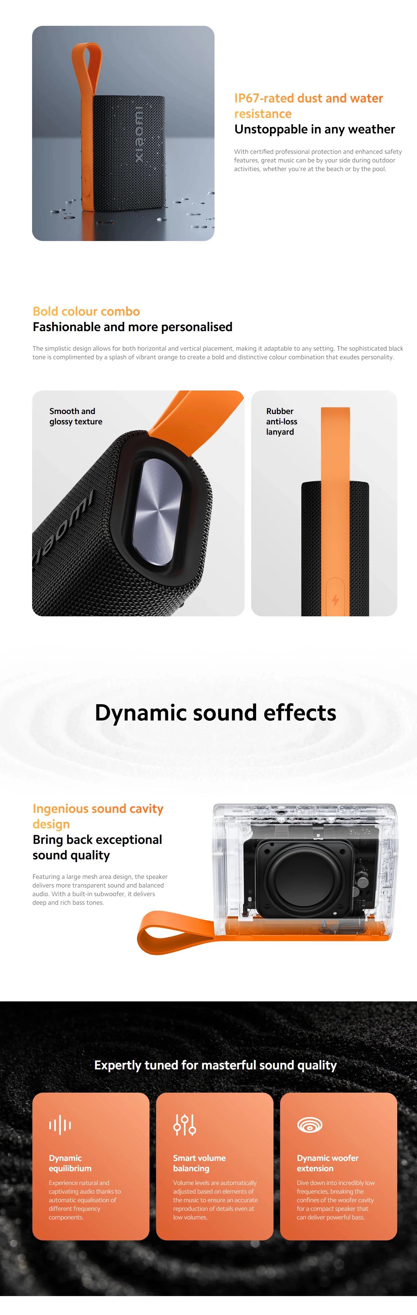 Altavoz Portátil Xiaomi Sound Pocket Bluetooth 5.4 - IP67, 10h Batería, TWS