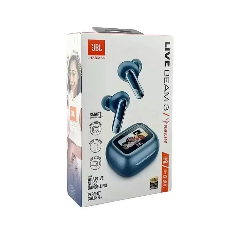 JBL Live Beam 3 - Auriculares Inalámbricos con Cancelación de Ruido y 6 Micrófonos IP55