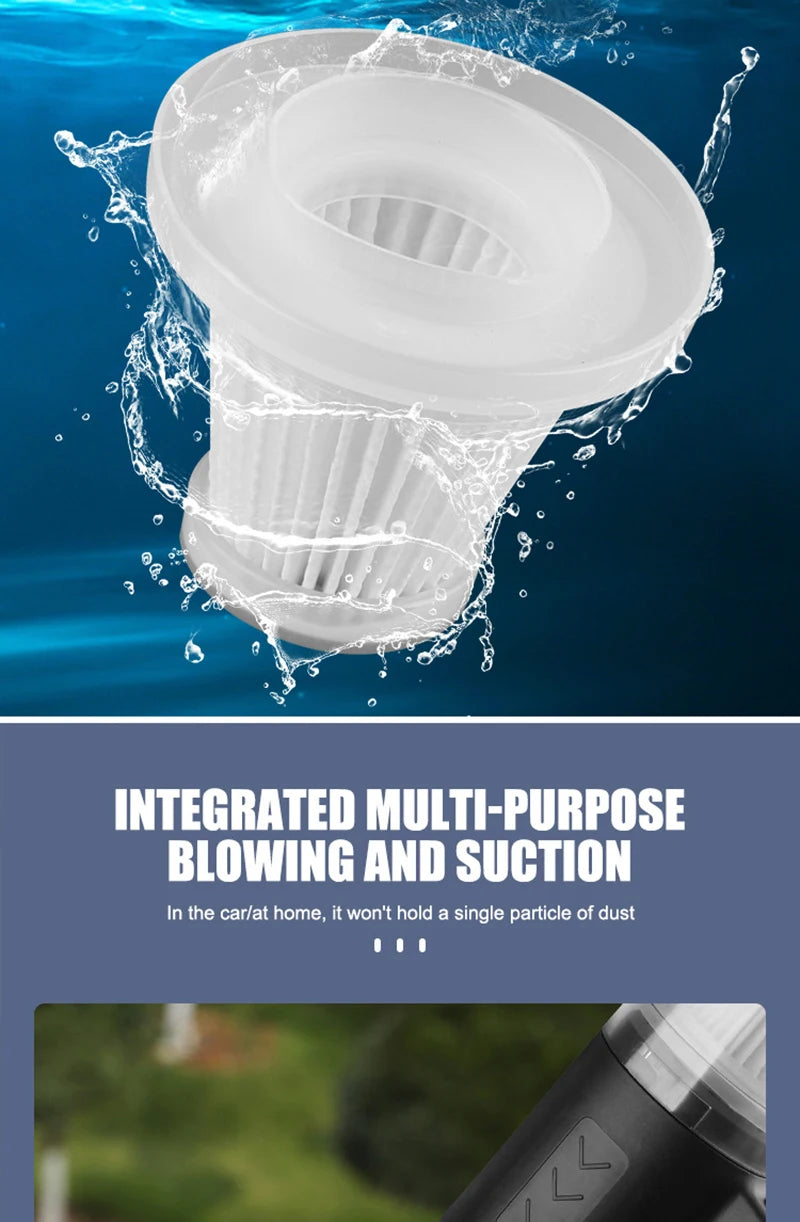 Aspirador Inalámbrico Xiaomi 120W - 29000PA Portátil para Coche y Hogar Recargable