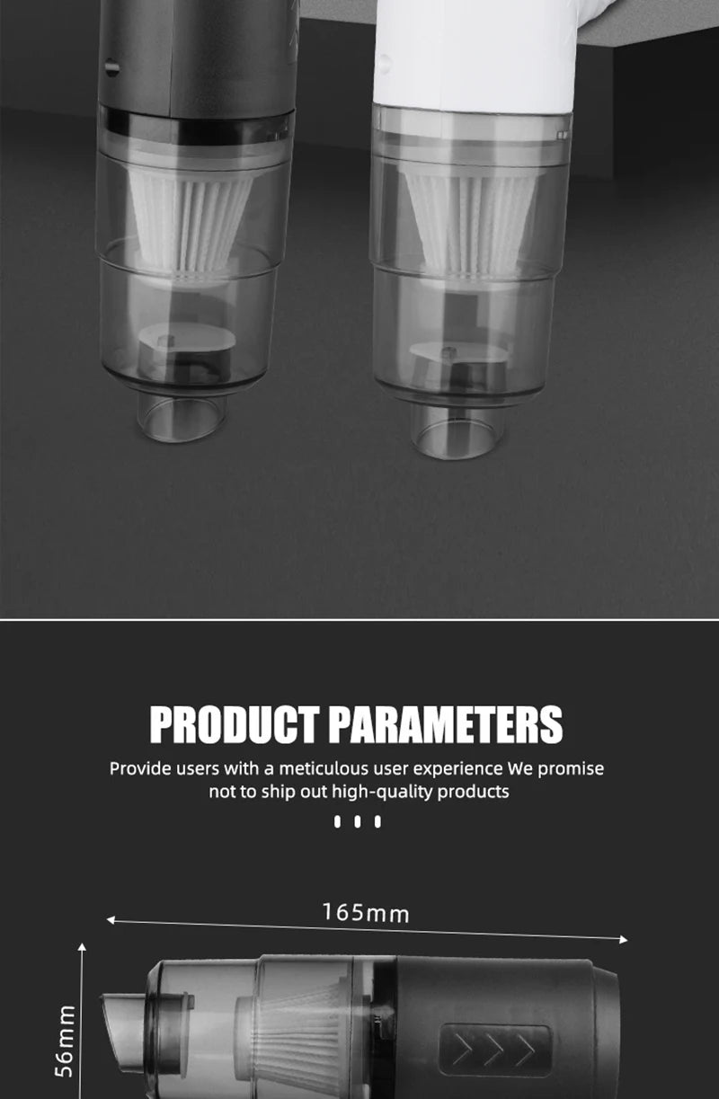 Aspirador Inalámbrico Xiaomi 120W - 29000PA Portátil para Coche y Hogar Recargable