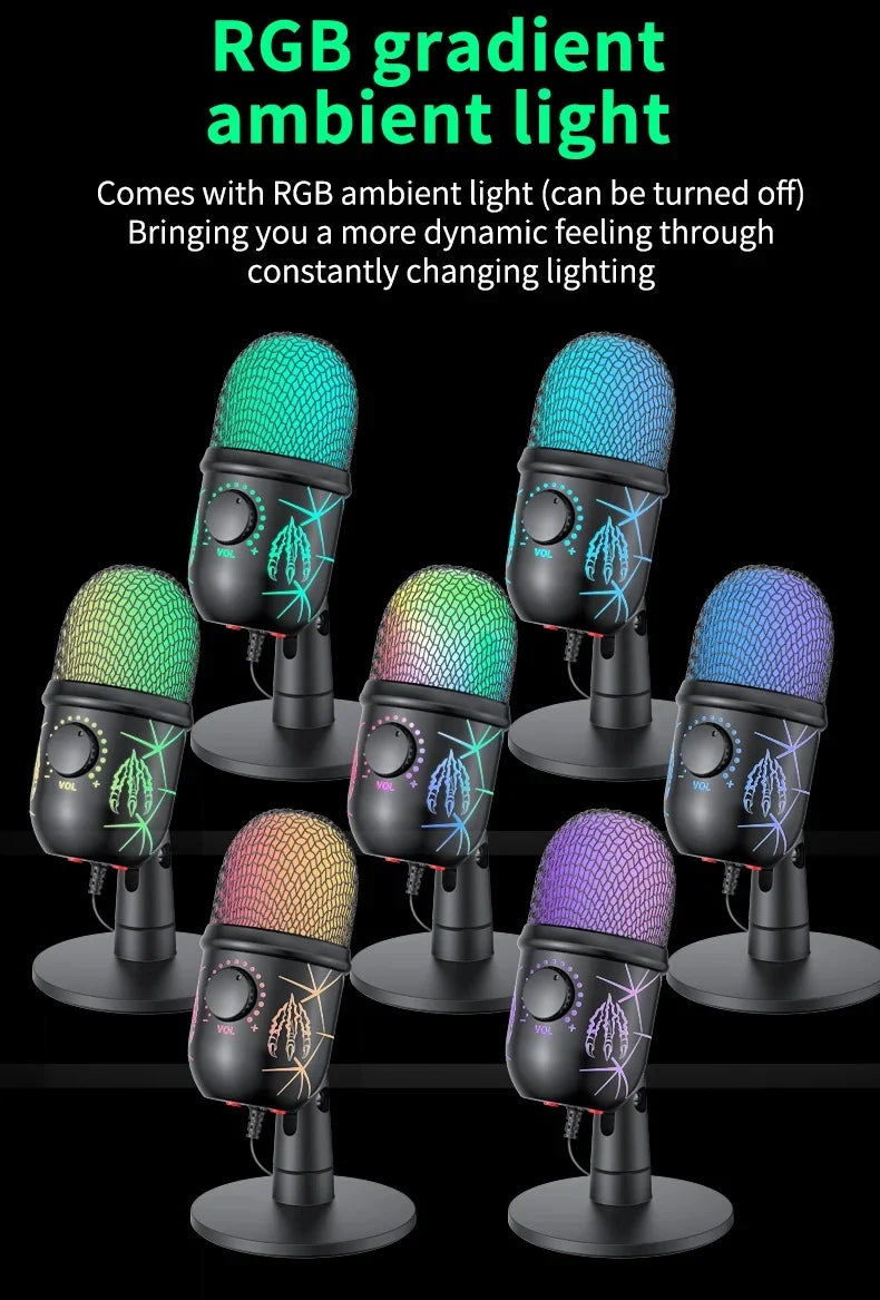 Micrófono Xiaomi Podcast con LED - Reducción de Ruido para PC y Estudio