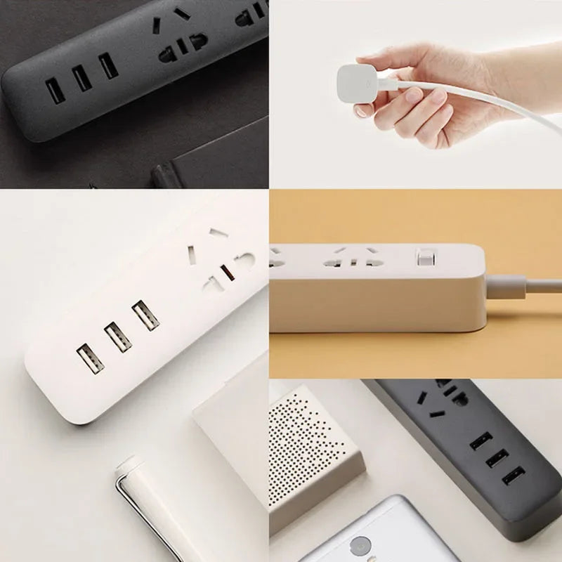 Regleta Xiaomi Smart Home - 3 Enchufes y 3 USB Carga Rápida
