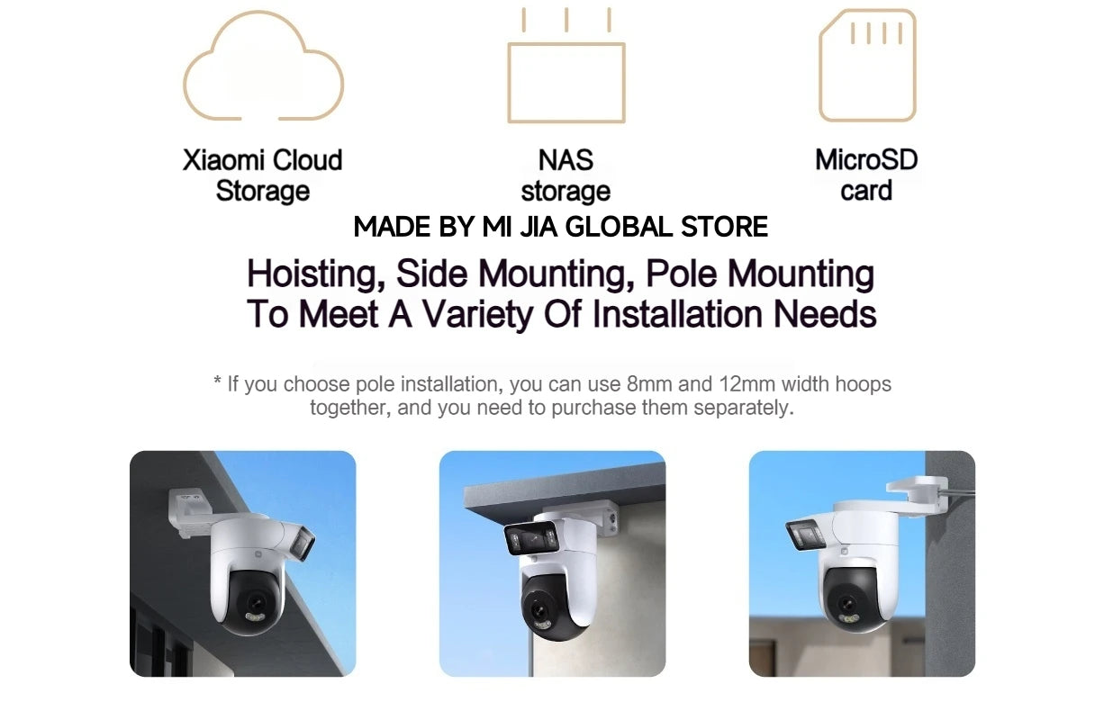 Cámara Exterior Xiaomi Outdoor 4 Doble Lente 5MP 3K - IP66, Seguimiento y Visión Panorámica