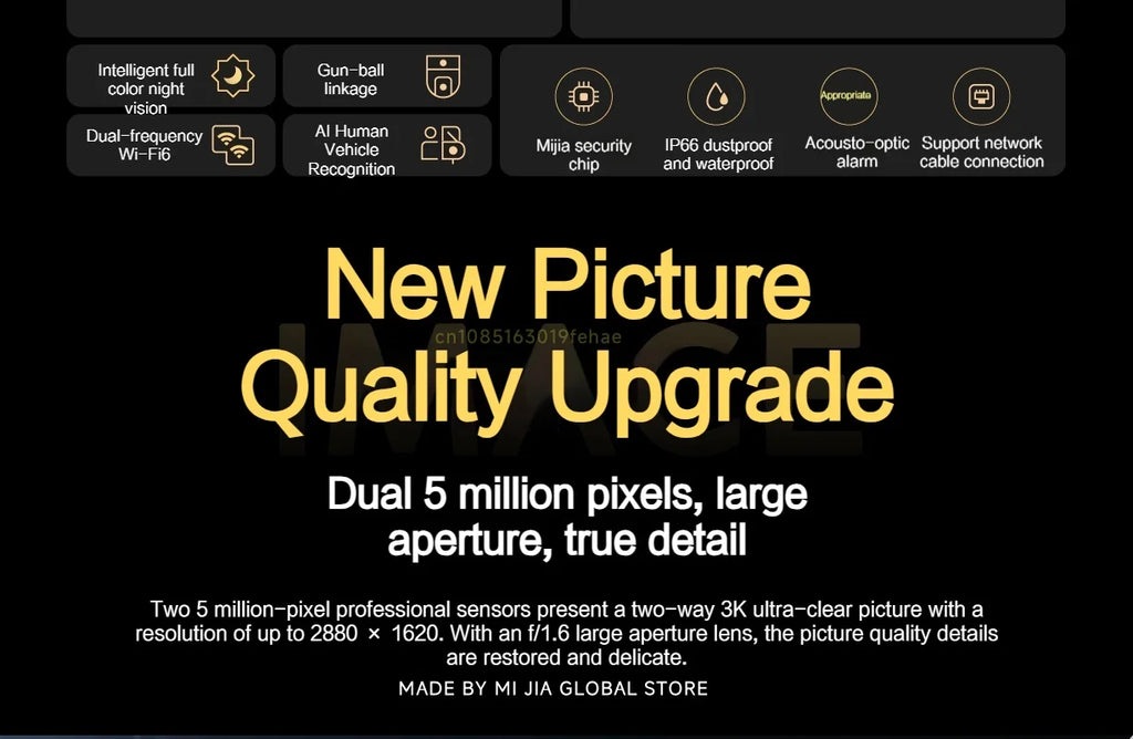 Cámara Exterior Xiaomi Outdoor 4 Doble Lente 5MP 3K - IP66, Seguimiento y Visión Panorámica