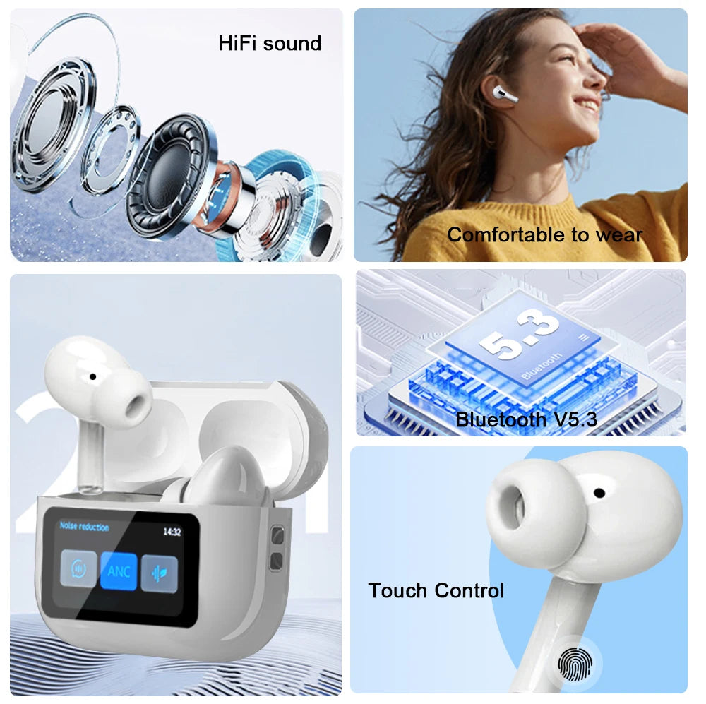 Auriculares Lenovo ERAZER Airs Pro Bluetooth - Pantalla Táctil y ANC