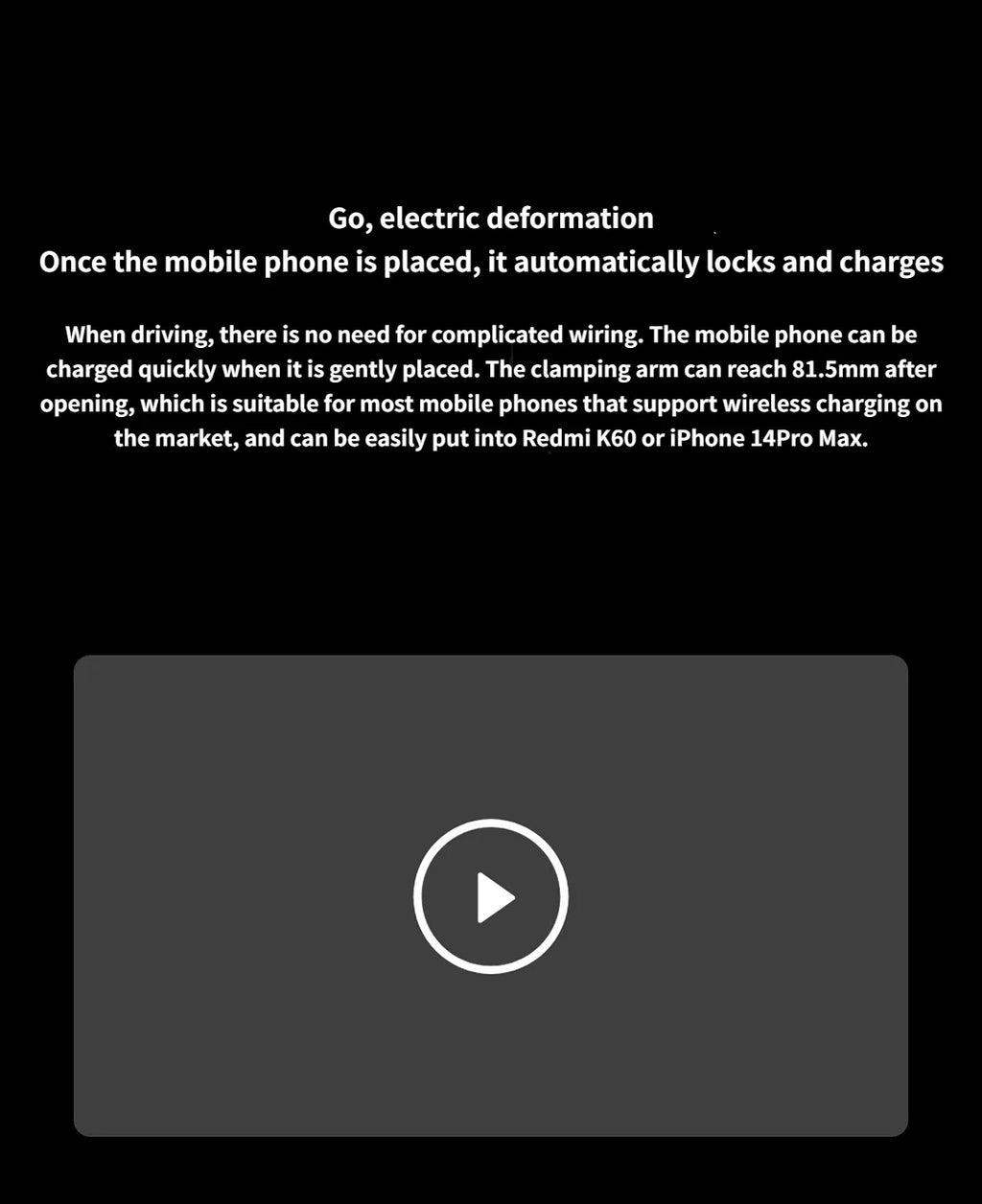 Cargador Inalámbrico Xiaomi para Coche 30W - Carga Rápida con Soporte