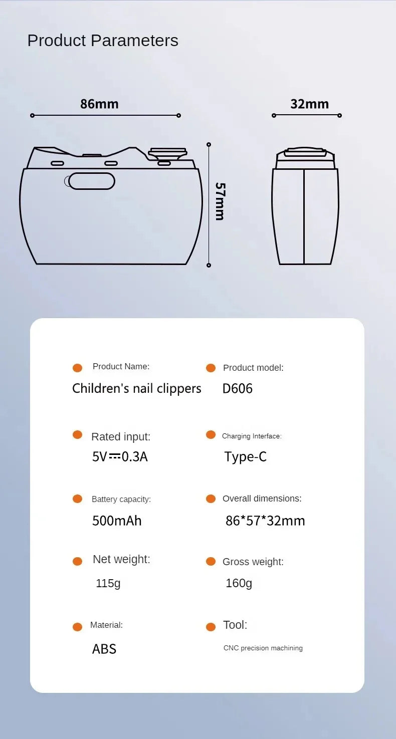 Cortaúñas Eléctrico Xiaomi Mijia - Pulido Automático para Niños y Adultos