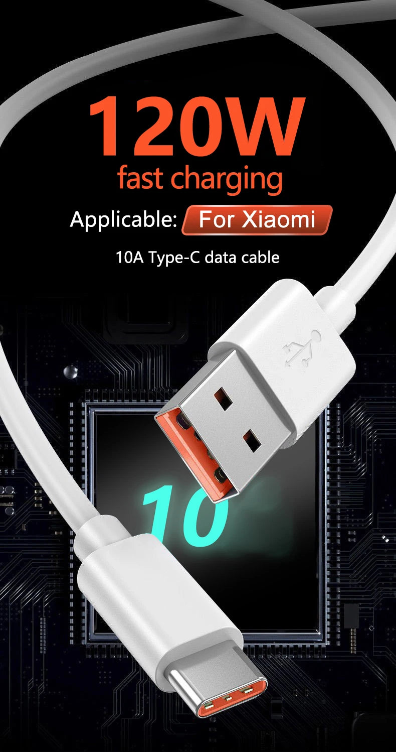 Cable USB-C Xiaomi Original 120W Turbo - Carga Rápida